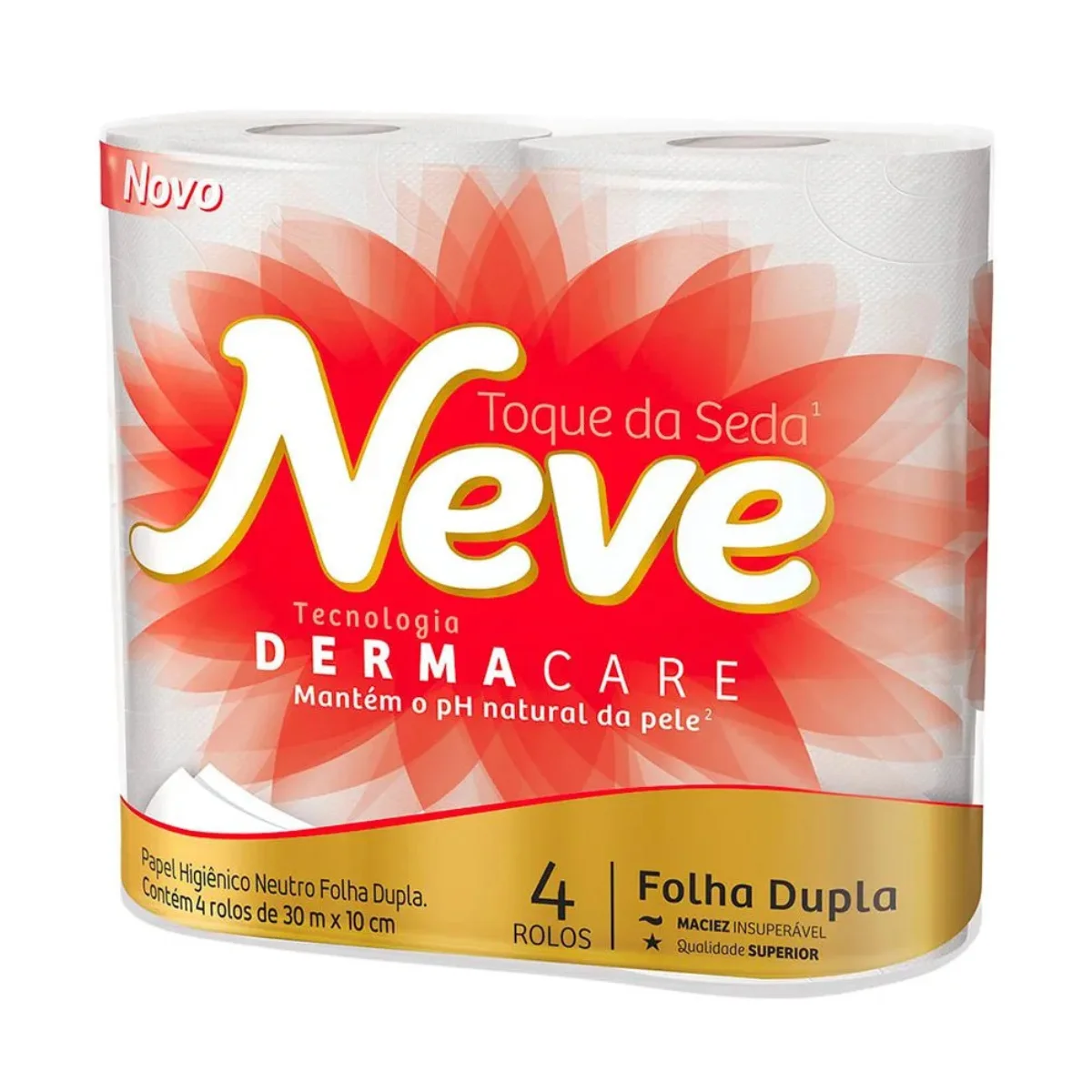 PAPEL HIG. FOLHA DUPLA 4 ROLOS NEVE